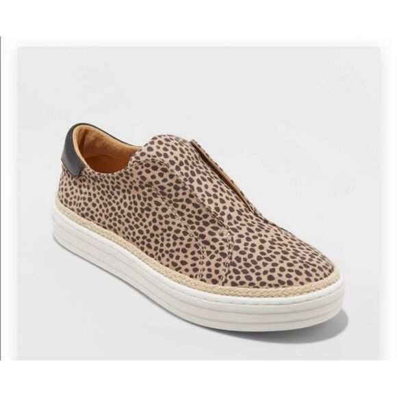 Universal threads kalliope slide leopard sneakers size 6 - Picture 1 of 7